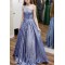 A-Line One Shoulder Long Prom Dresses Formal Evening Gowns 601899