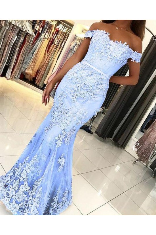 Mermaid Off-the-Shoulder Lace Long Prom Dresses Formal Evening Gowns 601904 Mermaid Off-the-Shoulder Lace Long Prom Dresses Formal Evening Gowns 601904