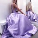 A-Line V-Neck Long Satin Prom Dresses Formal Evening Gowns 601921 A-Line V-Neck Long Satin Prom Dresses Formal Evening Gowns 601921