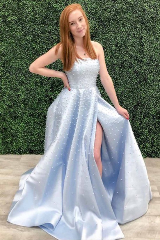 A-Line Strapless Long Prom Dresses Formal Evening Gowns 601929 A-Line Strapless Long Prom Dresses Formal Evening Gowns 601929