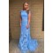 Elegant Two Pieces Off-the-Shoulder Lace Appliques Long Prom Dresses Formal Evening Gowns 601940