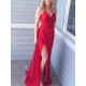 Long Red V-Neck Prom Dresses Formal Evening Gowns 601953 Long Red V-Neck Prom Dresses Formal Evening Gowns 601953