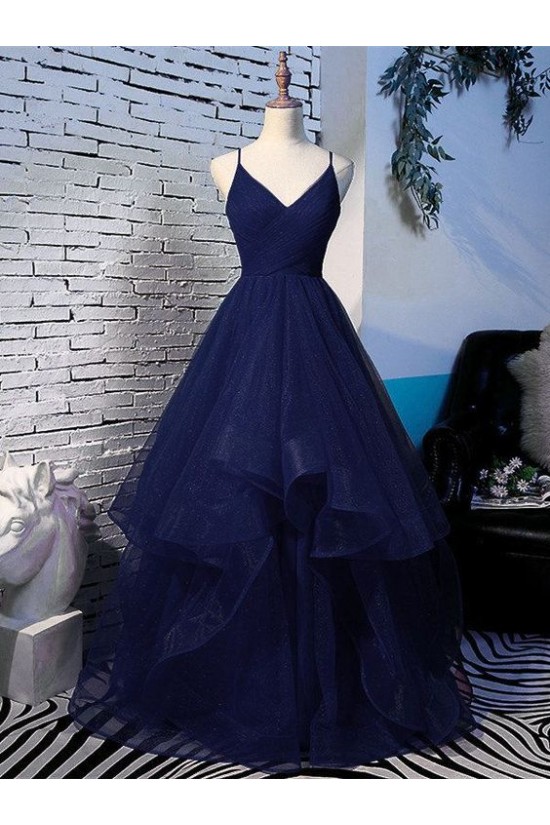 A-Line Spaghetti Straps Long Prom Dresses Formal Evening Gowns 601976 A-Line Spaghetti Straps Long Prom Dresses Formal Evening Gowns 601976