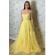 A-Line Tulle and Lace Long Prom Dresses Formal Evening Gowns 601978