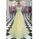 A-Line Tulle and Lace Long Prom Dresses Formal Evening Gowns 601978
