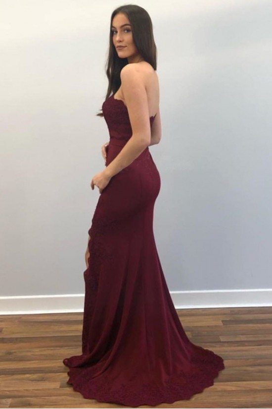 Mermaid Sweetheart Lace Long Prom Dresses Formal Evening Gowns 601981