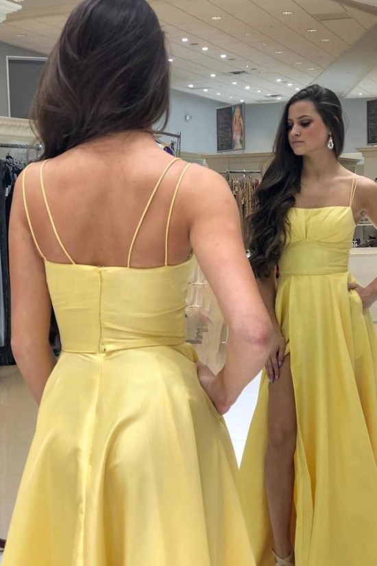 A-Line Long Yellow Prom Dresses Formal Evening Gowns 601983 A-Line Long Yellow Prom Dresses Formal Evening Gowns 601983