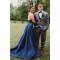 A-Line V-Neck Long Prom Dresses Formal Evening Gowns 601989