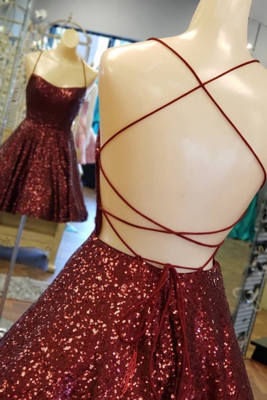 Short Sequins Prom Dress Homecoming Dresses Graduation Party Dresses 701022