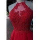 Short Red Beaded Lace Prom Dress Homecoming Dresses Graduation Party Dresses 701029
