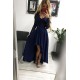High Low Long Sleeves Prom Dress Homecoming Graduation Cocktail Dresses 701112