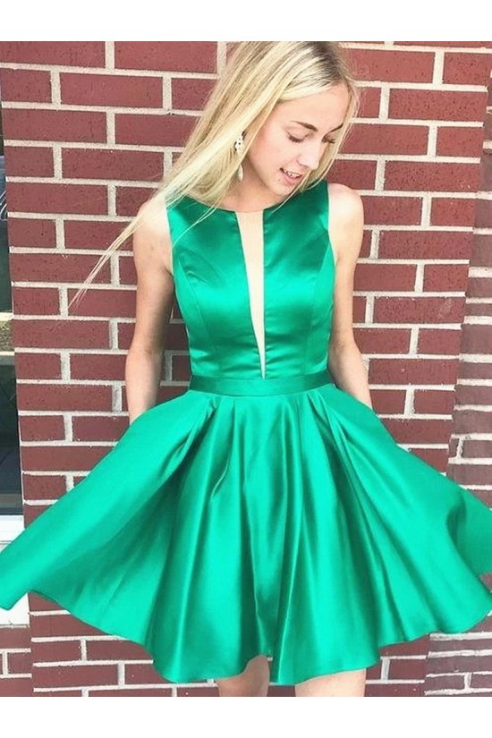 Short Green Prom Dress Homecoming Graduation Cocktail Dresses 701132