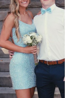 Short Sparkle Sequins Prom Dress Homecoming Graduation Cocktail Dresses 701146