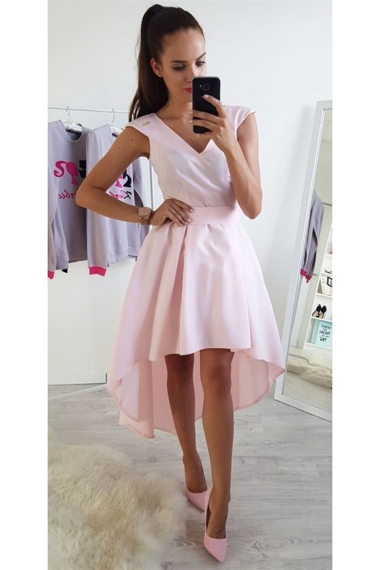 High Low Pink Prom Dress Homecoming Graduation Cocktail Dresses 701158