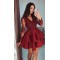 Short Prom Dress Long Sleeves Lace Homecoming Graduation Cocktail Dresses 701160