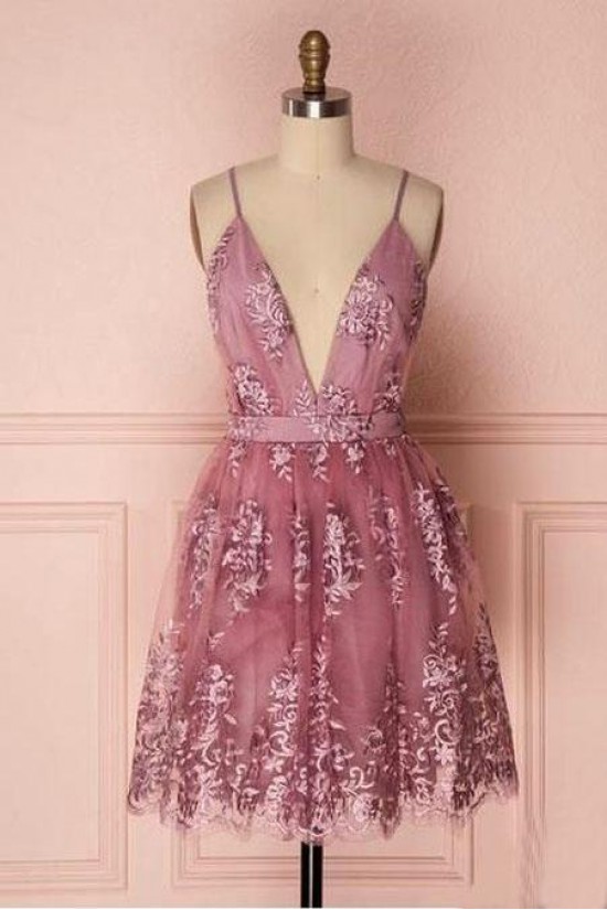 Short Lace Prom Dress Homecoming Graduation Cocktail Dresses 701168