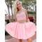 Short Beaded Pink Prom Dress Homecoming Graduation Cocktail Dresses 701241