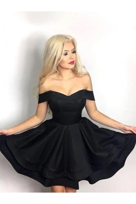 Short Black Prom Dress Homecoming Graduation Cocktail Dresses 701242