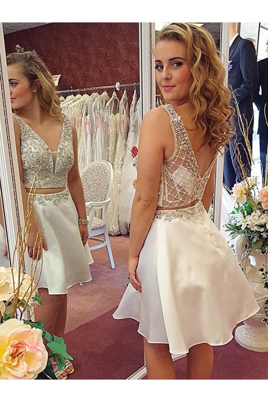 Short Beaded Prom Dress Homecoming Graduation Cocktail Dresses 701263