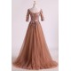 A-Line Lace Tulle Mother of the Bride Dresses 702069