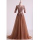 A-Line Lace Tulle Mother of the Bride Dresses 702069