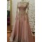 A-Line Beaded Lace Long Sleeves Mother of the Bride Dresses 702087