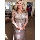 Elegant Mermaid Lace Mother of the Bride Dresses with Sleeves 702094