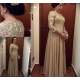 Elegant Long Chiffon and Lace Mother of the Bride Dresses with Sleeves 702096