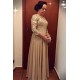 Elegant Long Chiffon and Lace Mother of the Bride Dresses with Sleeves 702096