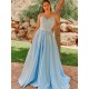 Long Blue Lace Prom Dresses Formal Evening Gowns 901018 Long Blue Lace Prom Dresses Formal Evening Gowns 901018