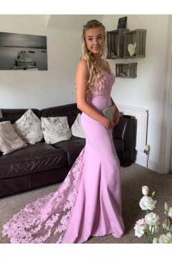 Mermaid Lace Long Prom Dresses Formal Evening Gowns 901029