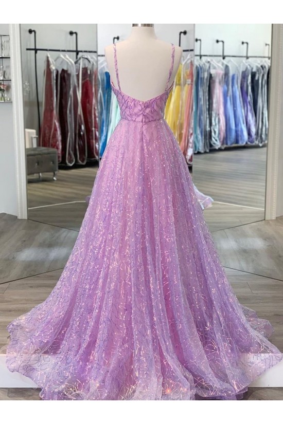 A-Line Sparkly Tulle Long Prom Dresses Formal Evening Gowns 901030 A-Line Sparkly Tulle Long Prom Dresses Formal Evening Gowns 901030