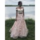 Long Pink Two Pieces Embroidered Prom Dresses Formal Evening Gowns 901051