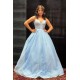 Long Blue Sparkle Tulle Prom Dresses Formal Evening Gowns 901079