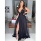 Long Black Tulle Prom Dresses Formal Evening Gowns 901083