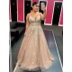 A-Line Lace Long Prom Dresses Formal Evening Gowns 901087