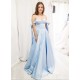 A-Line Off the Shoulder Long Prom Dresses Formal Evening Gowns 901118