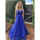 A-Line Long Blue Prom Dresses Formal Evening Gowns 901119 A-Line Long Blue Prom Dresses Formal Evening Gowns 901119