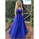 A-Line Long Blue Prom Dresses Formal Evening Gowns 901119 A-Line Long Blue Prom Dresses Formal Evening Gowns 901119