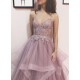 A-Line Beaded Lace and Tulle Long Prom Dresses Formal Evening Gowns 901132 A-Line Beaded Lace and Tulle Long Prom Dresses Formal Evening Gowns 901132