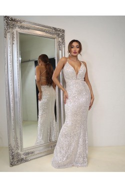 Mermaid Sequin Prom Dress Formal Evening Gowns 901153