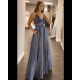 A-Line Long Blue Lace Sparkle Prom Dress Formal Evening Gowns 901157 A-Line Long Blue Lace Sparkle Prom Dress Formal Evening Gowns 901157