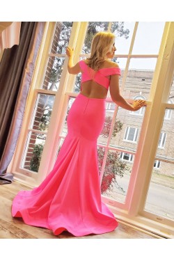 Mermaid Off the Shoulder Long Prom Dress Formal Evening Gowns 901159