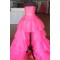 High Low Strapless Tulle Prom Dress Formal Evening Gowns 901164