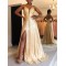 A-Line Gold Sequin Prom Dress Formal Evening Gowns 901165