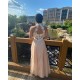 A-Line Lace and Chiffon Long Prom Dress Formal Evening Gowns 901169