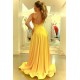 Long Yellow Spaghetti Straps Prom Dress Formal Evening Gowns 901175 Long Yellow Spaghetti Straps Prom Dress Formal Evening Gowns 901175