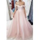 A-Line Long Pink Tulle Prom Dress Formal Evening Gowns 901194 A-Line Long Pink Tulle Prom Dress Formal Evening Gowns 901194