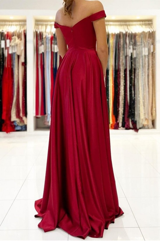 Long Red Off the Shoulder Prom Dress Formal Evening Gowns 901201 Long Red Off the Shoulder Prom Dress Formal Evening Gowns 901201