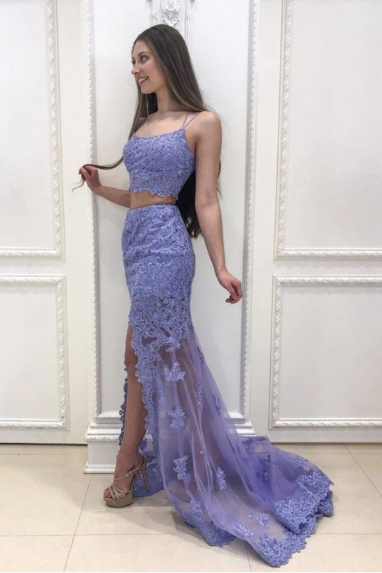 Lace Two Pieces Prom Dress Formal Evening Gowns 901203 Lace Two Pieces Prom Dress Formal Evening Gowns 901203